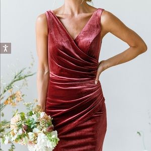 Revelry Dawson Velvet Dress - Dusty Rose - Size 8 - Never Worn - Never Altered